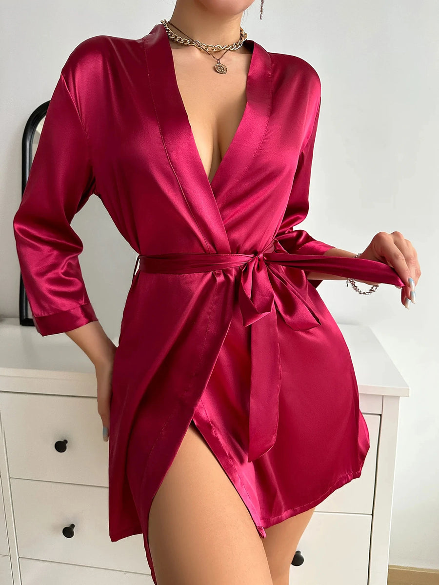 Kimono Raso Seta — Lusso al Risveglio